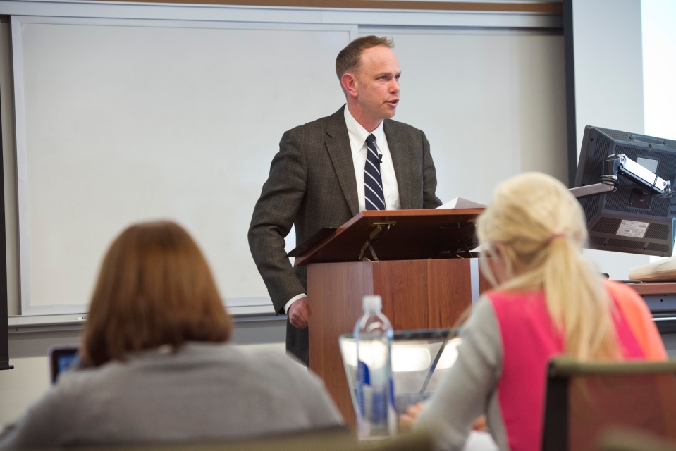 Photo of Professor Anders Walker in the classroom