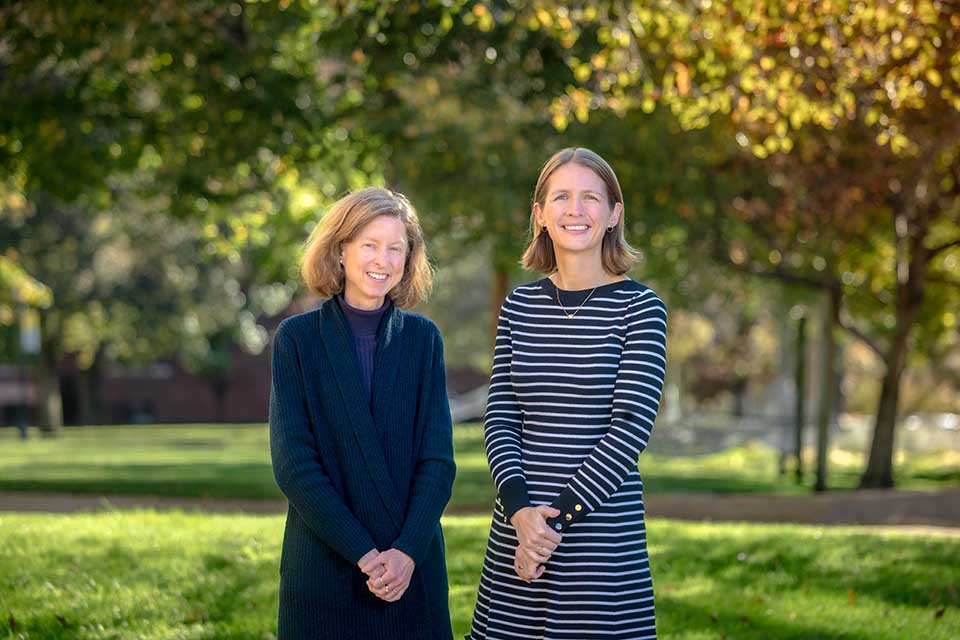 Jennifer Buehler, Ph.D., left, and Christina Garcia, Ph.D. have received the Emerson Excellence in Teaching Awards..