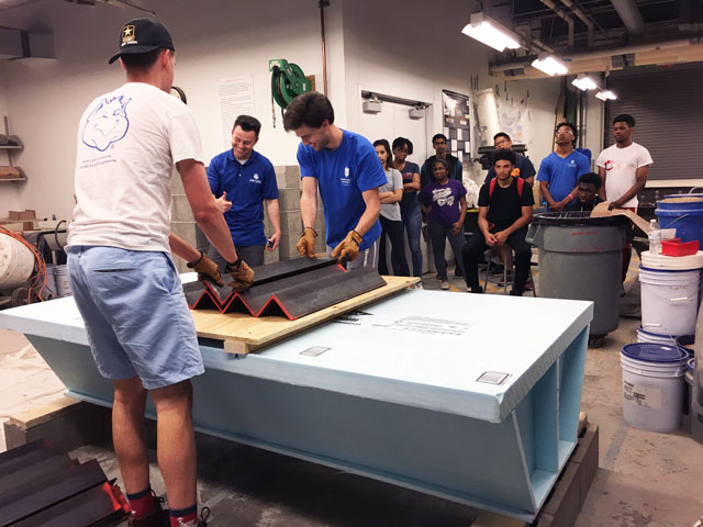 Students participating in the 2018 Structural Engineering Camp