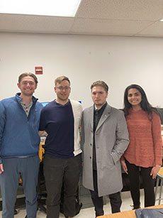 Steven Bentley, Charles Krebs, Michael Leontiev and  Deeksha Sarda posed together